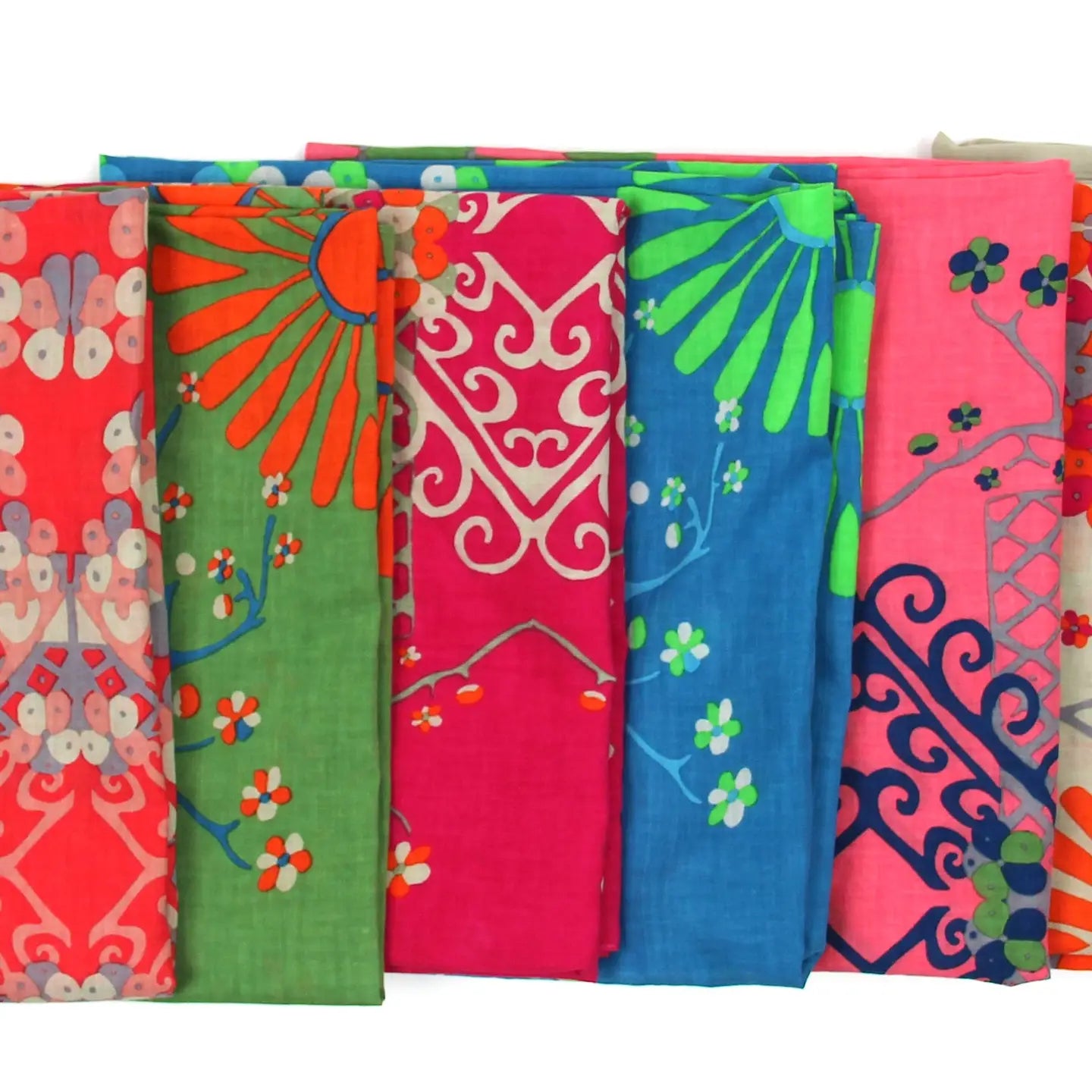 Les Belles Vagabondes Mariko Fuchsia Cotton Square - Precious Sparkle