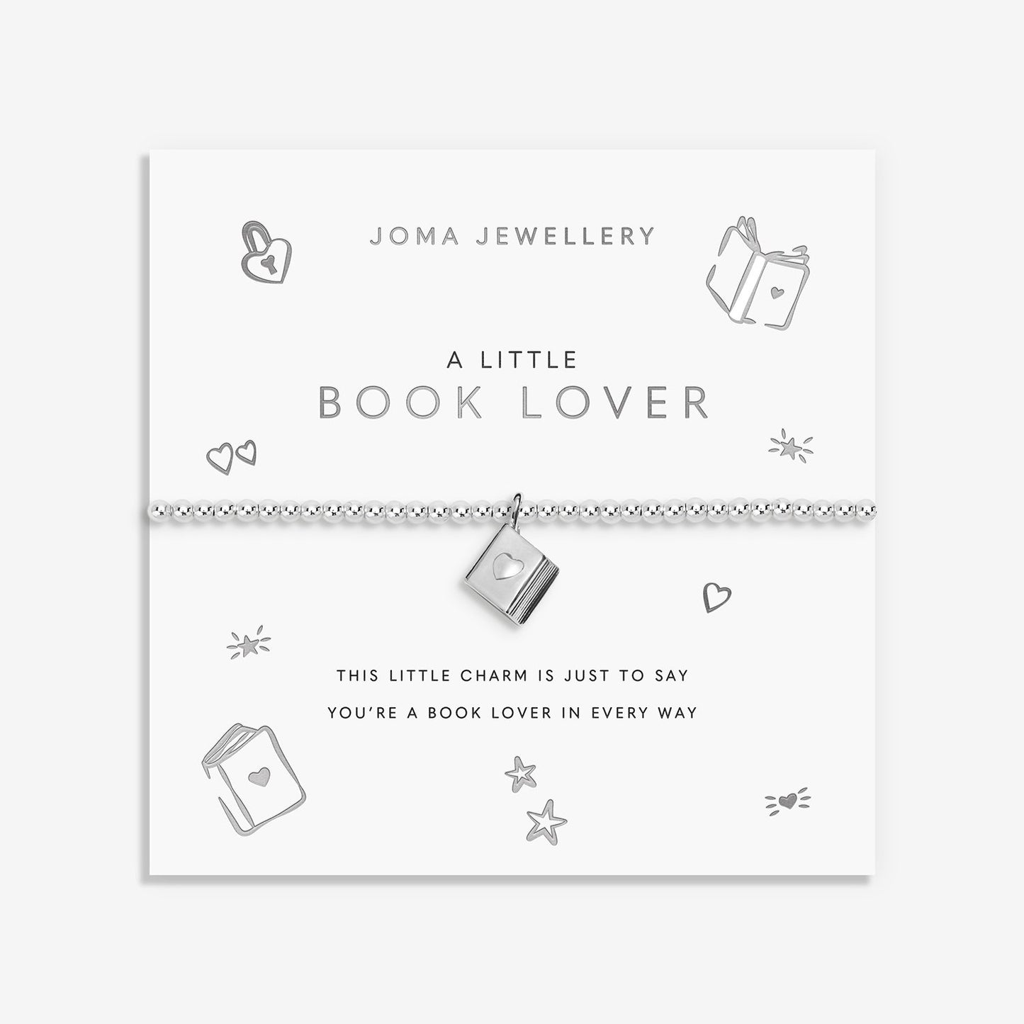 Joma Jewellery A Little Book Lover Bracelet Silver Plating