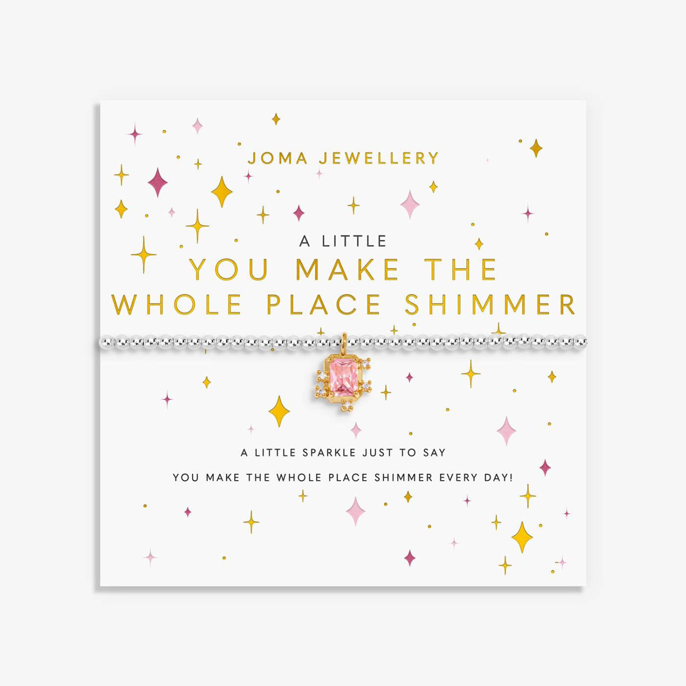 Joma Jewellery  A Little 'You Make The Whole Place Shimmer' Bracelet In Silver and Gold Plating