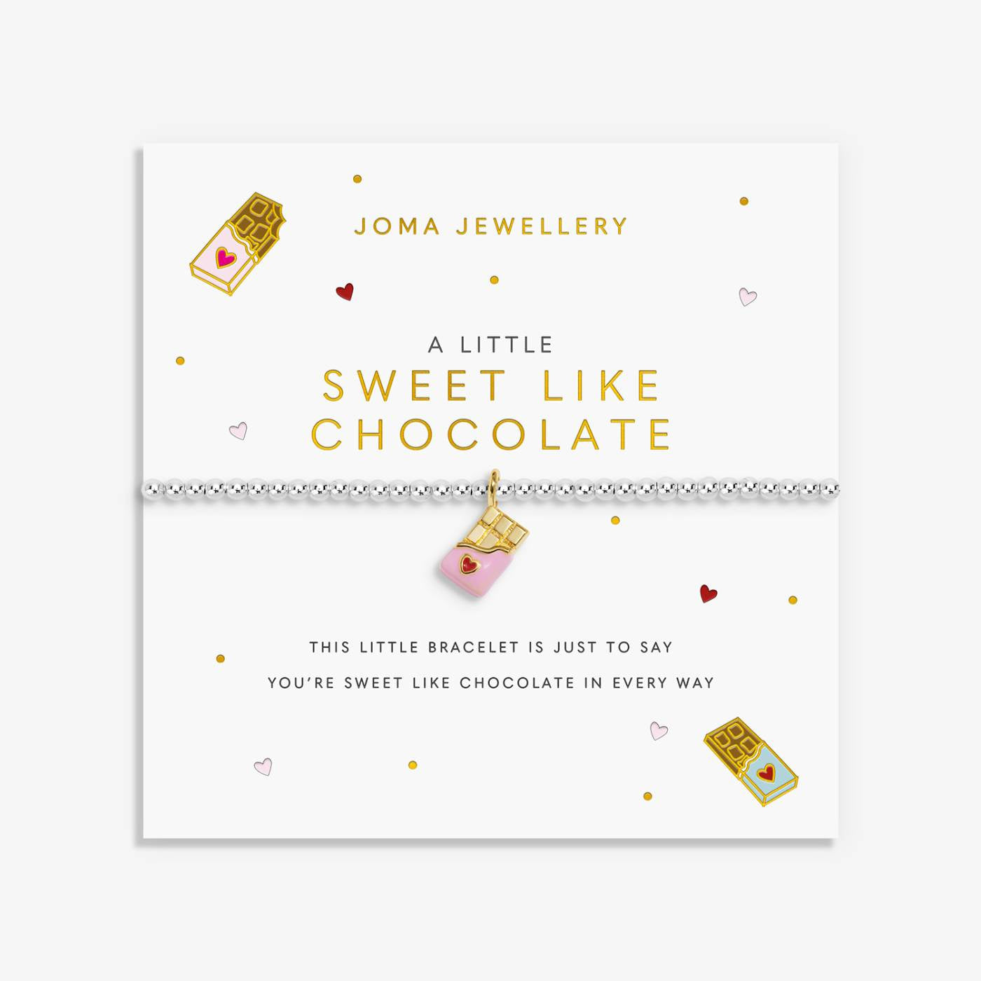 Joma Jewellery A Little Vibes 'Sweet Like Chocolate' Bracelet In Silver And Gold Plating