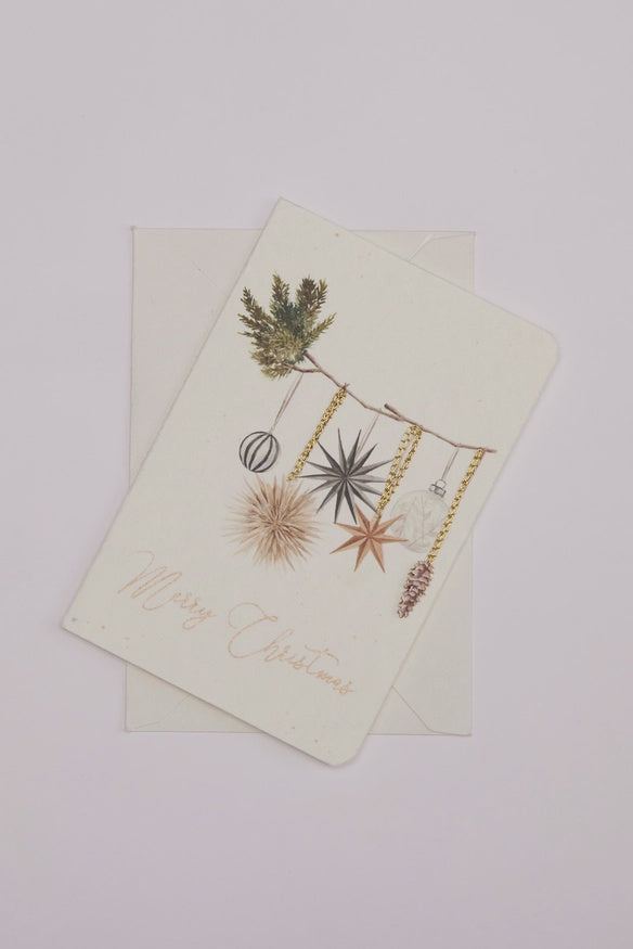 Paper Mirchi Boxed Embroidered Christmas Cards - Precious Sparkle