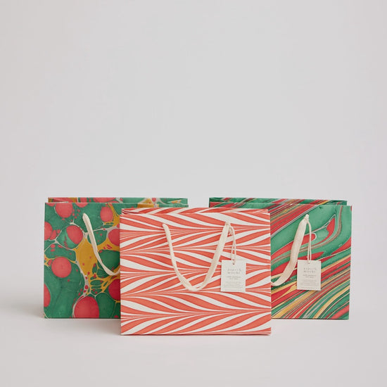Paper Mirchi Marbled Gift Bags Festive Medium - Precious Sparkle