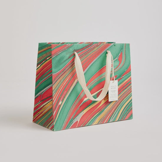 Paper Mirchi Marbled Gift Bags Festive Medium - Precious Sparkle
