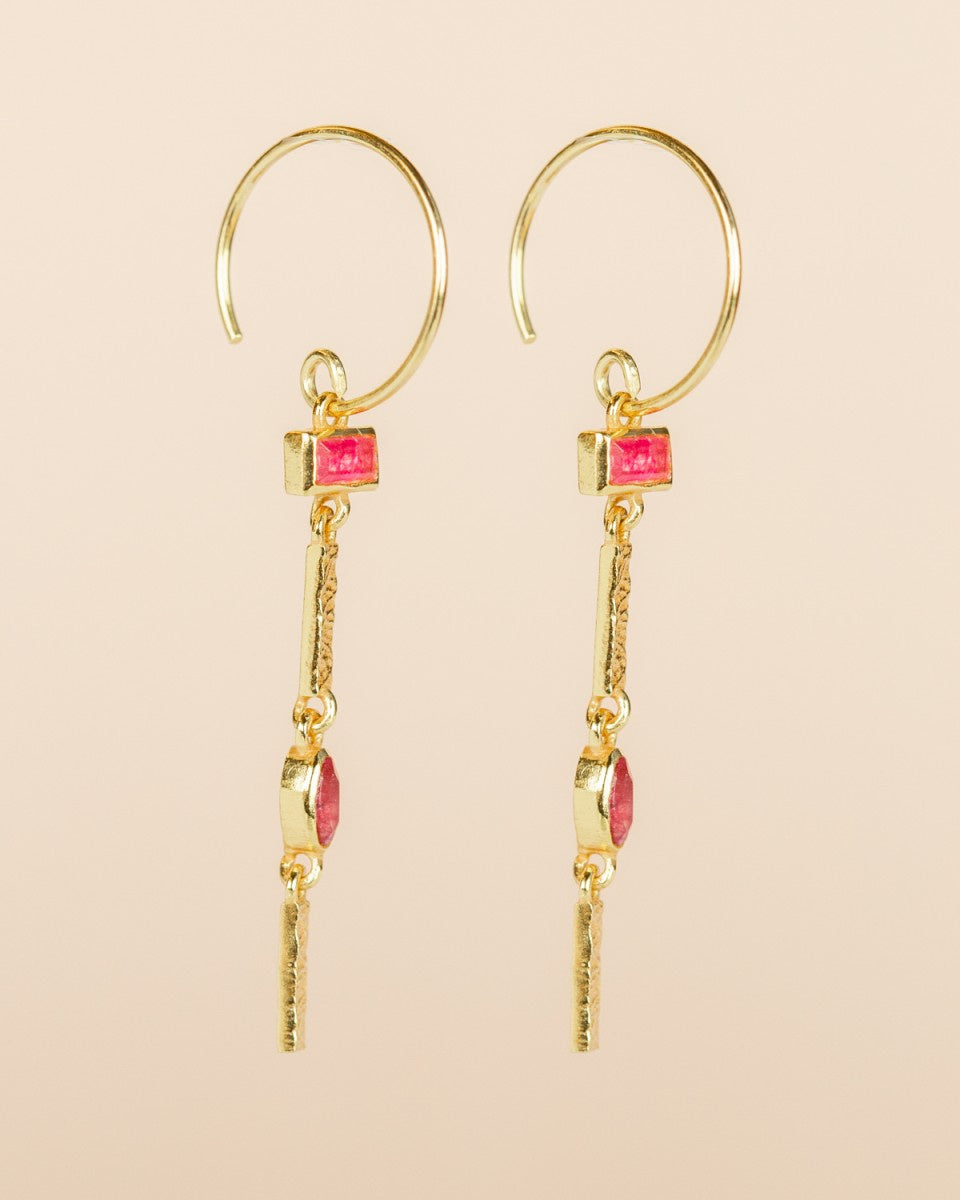 muja juma Samah Ruby Earrings - Precious Sparkle