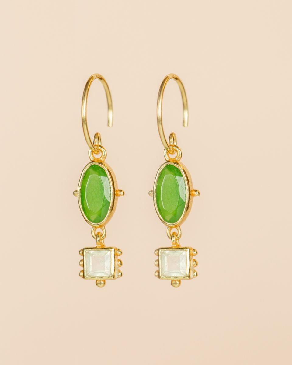 muja juma Rkiza Vessonite Oval Earrings