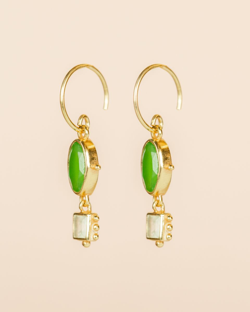 muja juma Rkiza Vessonite Oval Earrings