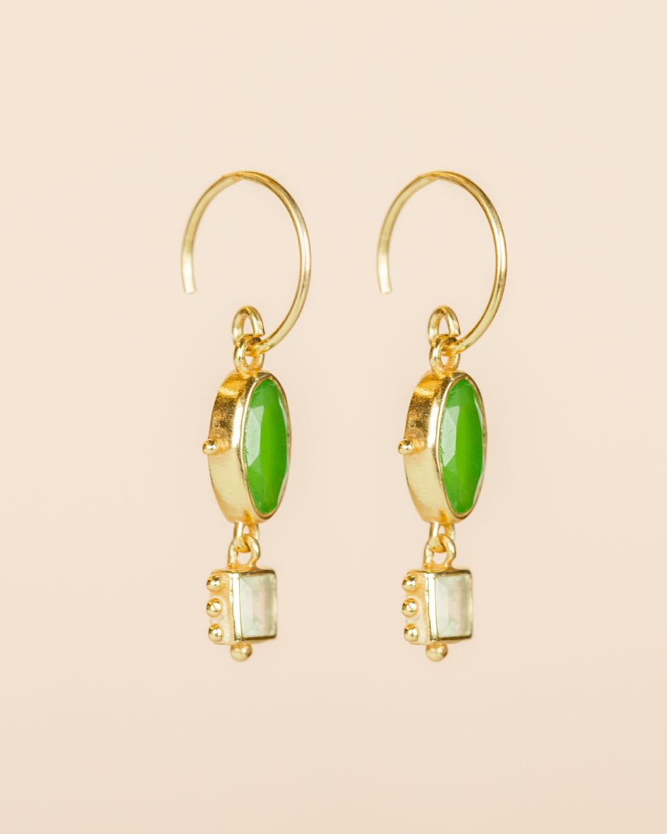muja juma Rkiza Vessonite Oval Earrings