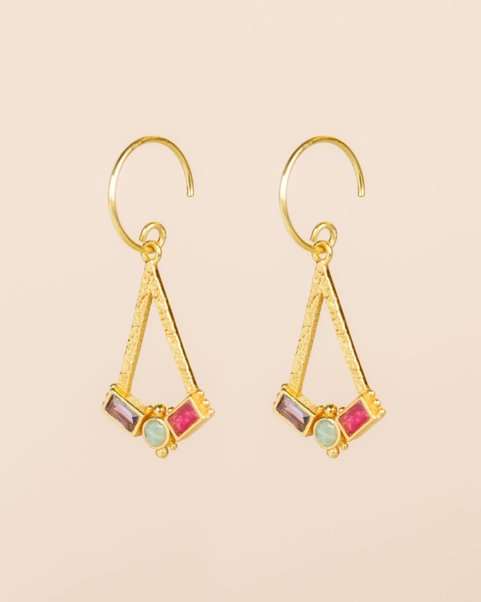 muja juma Mouna Ruby Earrings