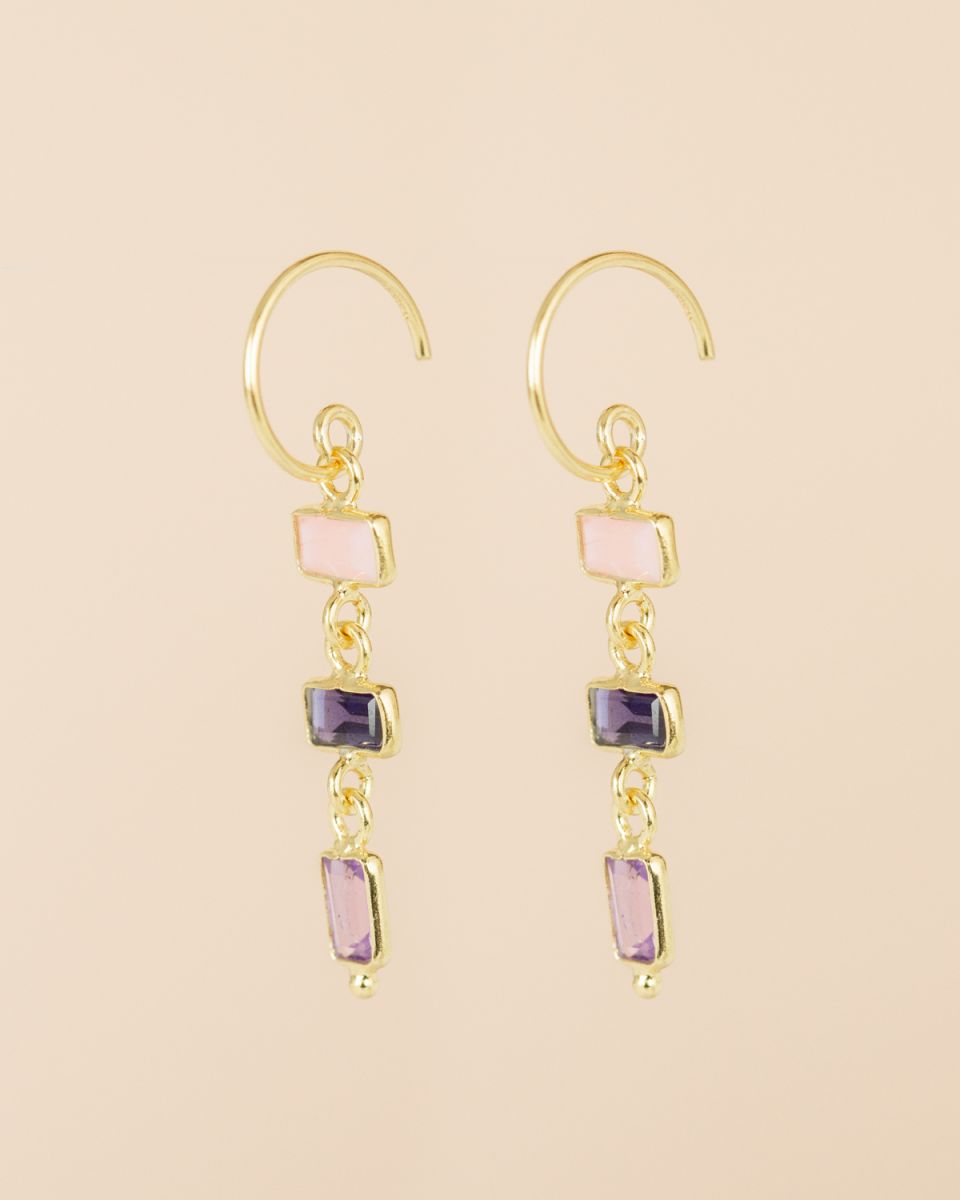 muja juma Lina Pink Opal Earrings