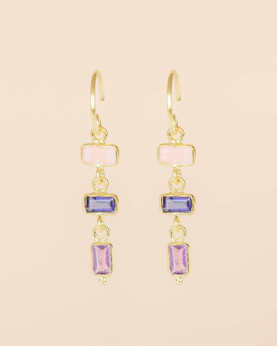 muja juma Lina Pink Opal Earrings