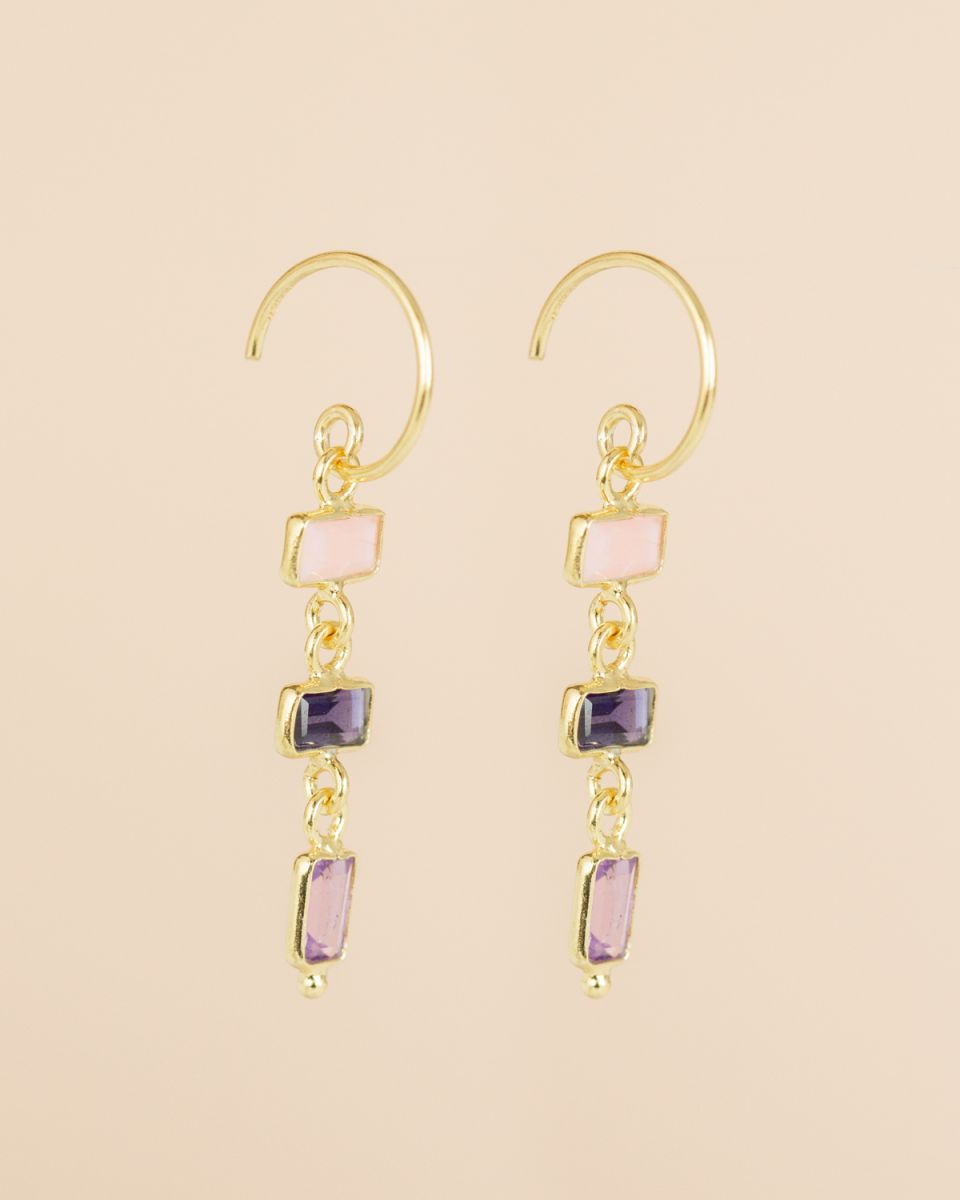 muja juma Lina Pink Opal Earrings