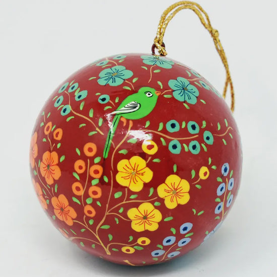 Fair Trade Bird Bauble- Red - Precious Sparkle