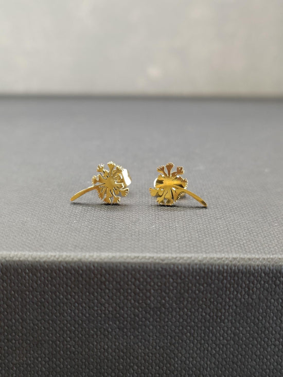 Dandelion Stud Earrings Gold