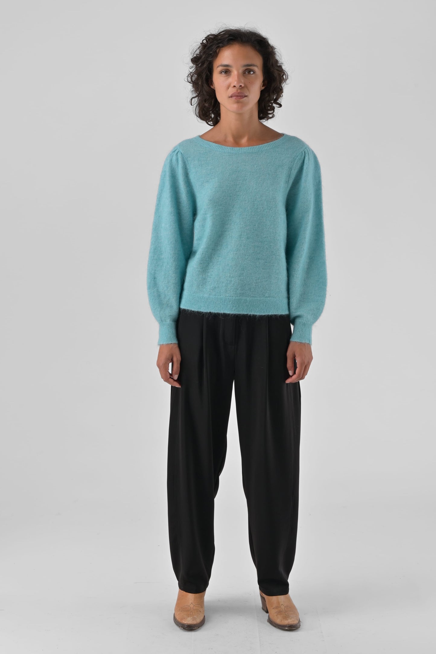 Orfeo Zephyra Pull Over Sweater Aqua