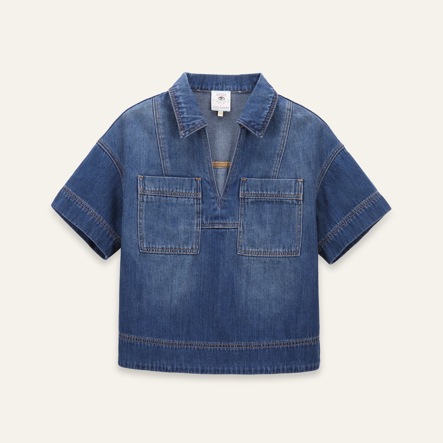 Orfeo Lyne Blouse Denim Blue
