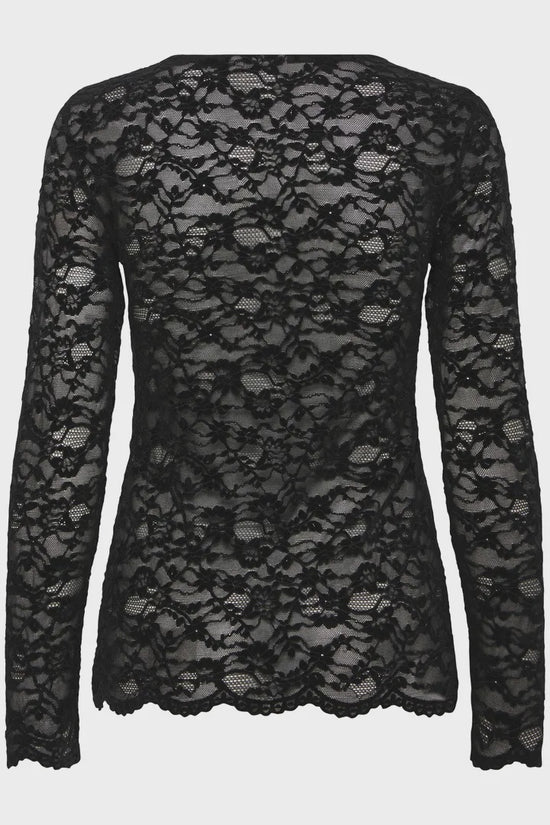 Fransa Frvelora Lace Tee Black
