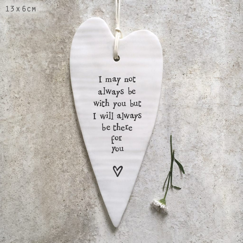 East of India Porcelain long heart-May not always be with you