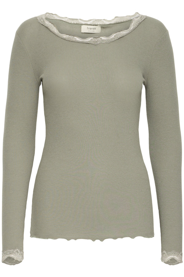 Fransa Frhizamond Tee Dusty Olive