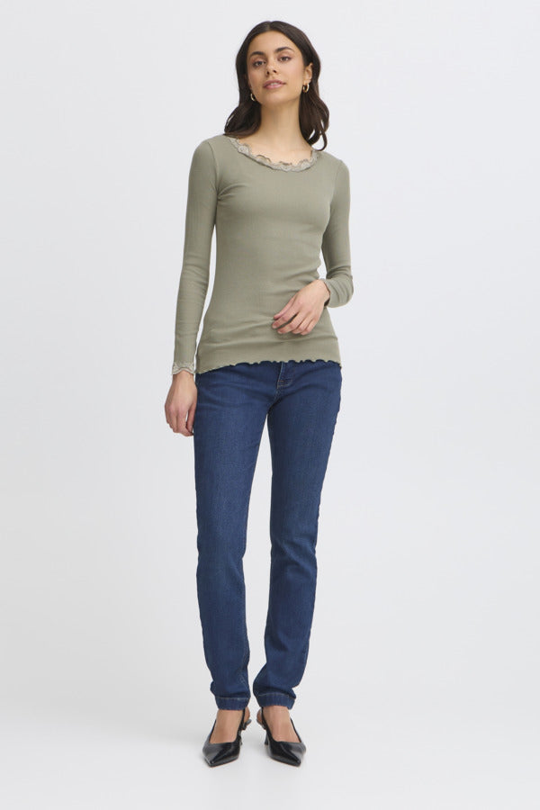 Fransa Frhizamond Tee Dusty Olive
