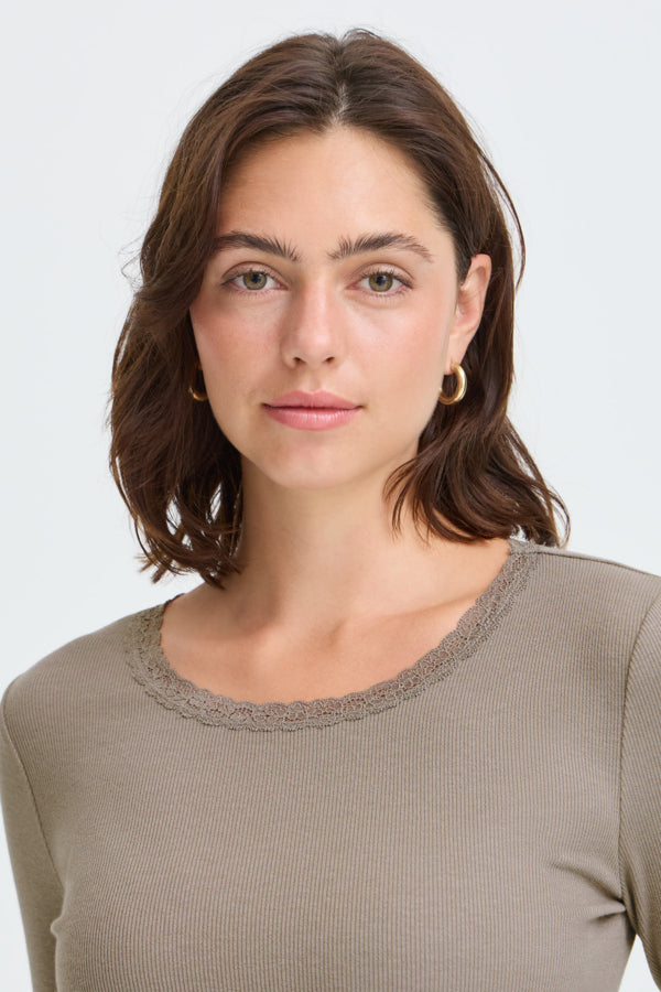 Fransa Frhizamond Tee Driftwood
