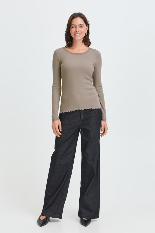 Fransa Frhizamond Tee Driftwood
