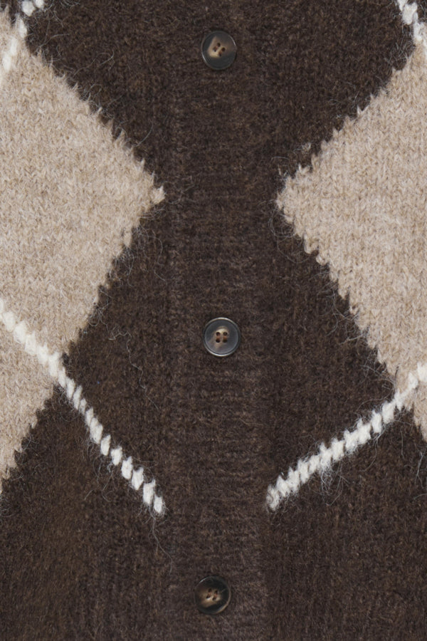 Fransa FrCharleen Cardigan Hot Fudge Check