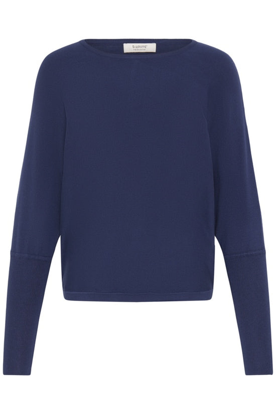b.young Bymmorla Batwing Jumper Medieval Blue