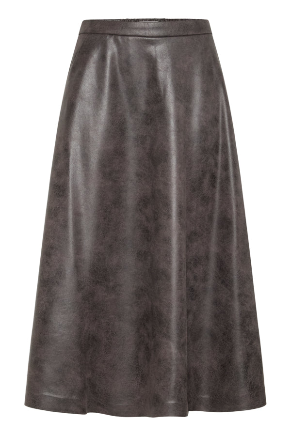 b.young Bydimion Vegan Leather Maxi Skirt