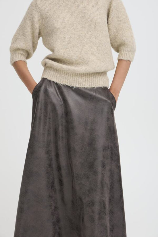 b.young Bydimion Vegan Leather Maxi Skirt