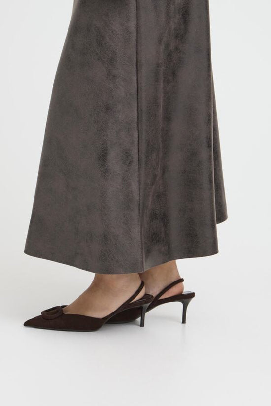 b.young Bydimion Vegan Leather Maxi Skirt