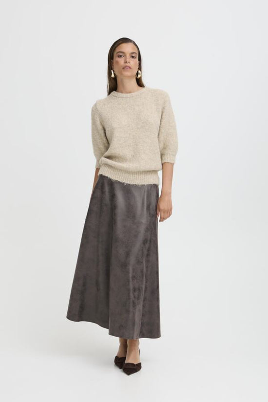 b.young Bydimion Vegan Leather Maxi Skirt