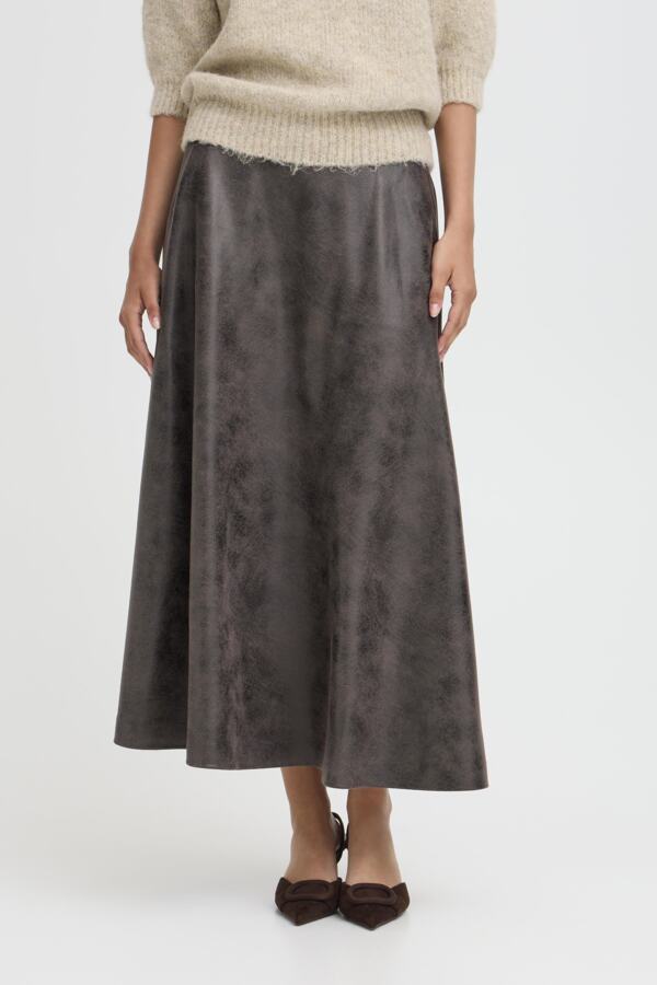b.young Bydimion Vegan Leather Maxi Skirt