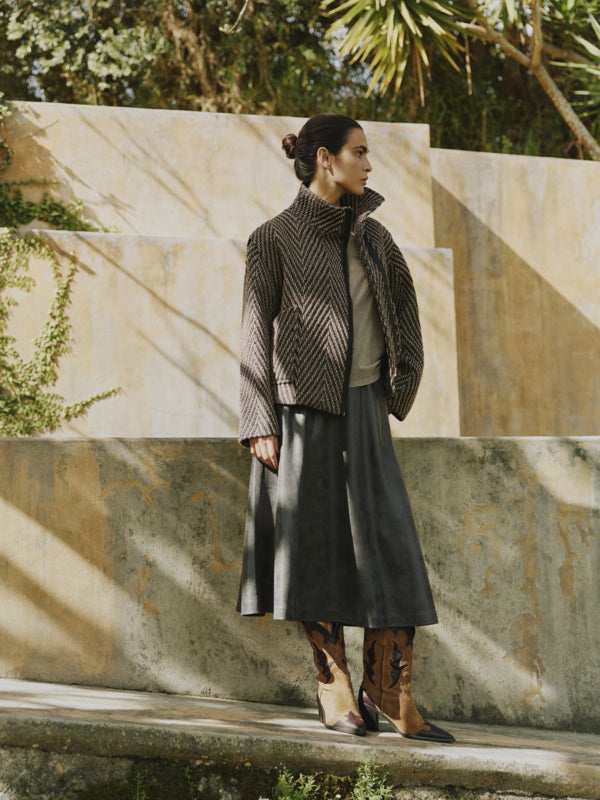 b.young Bydimion Vegan Leather Maxi Skirt