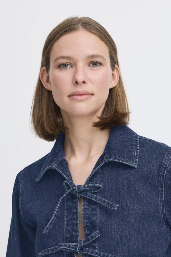 b.young Bylukan Shirt Dark Denim Blue