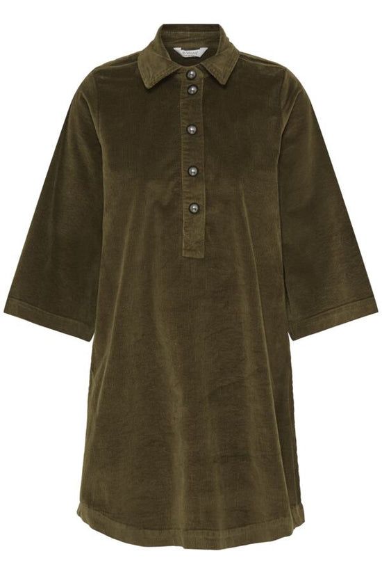 b.young Bydasik Corduroy Dress Olive