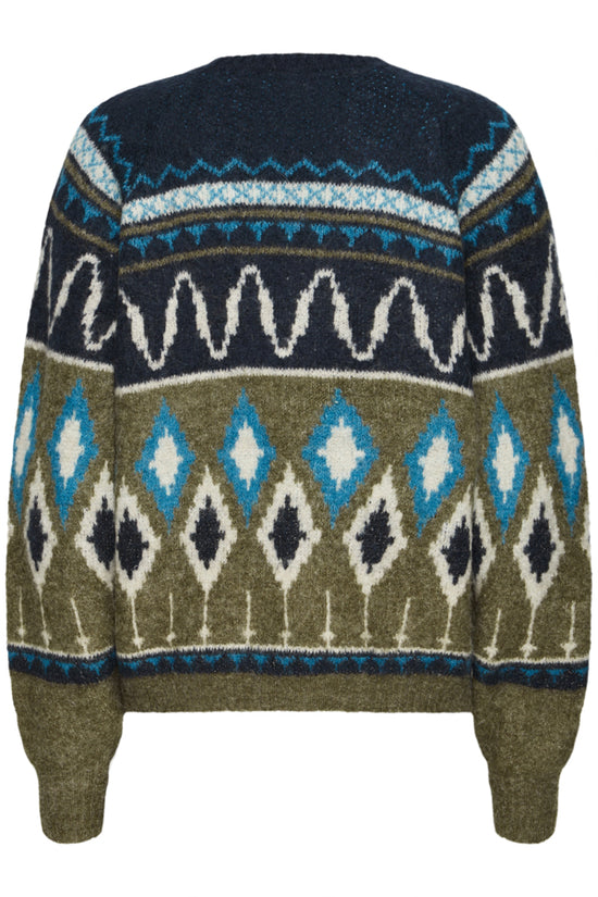 b.young Bynafta Jacquard Jumper Navy Blazer