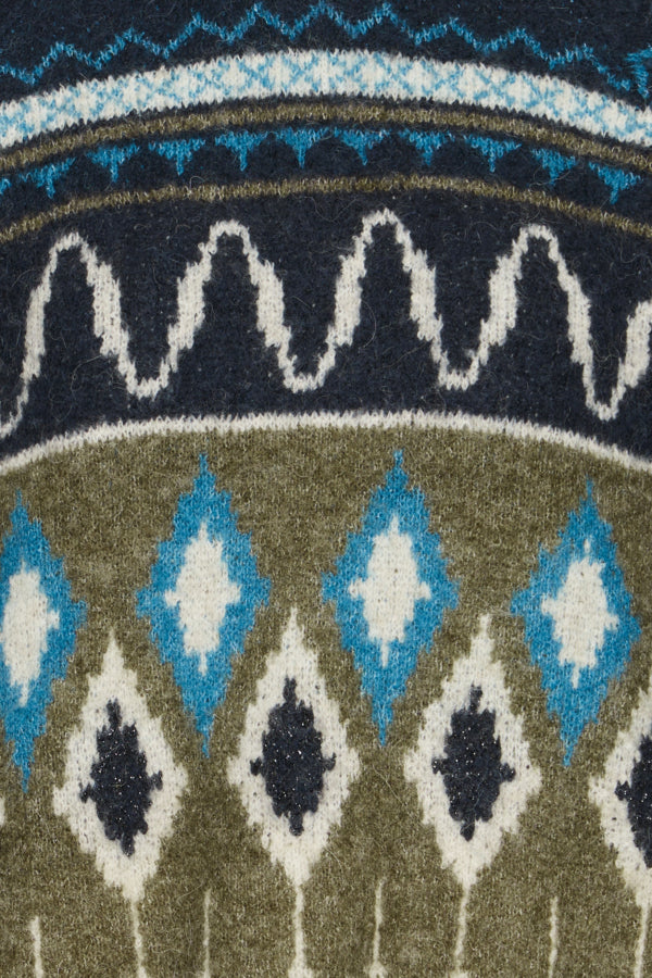 b.young Bynafta Jacquard Jumper Navy Blazer