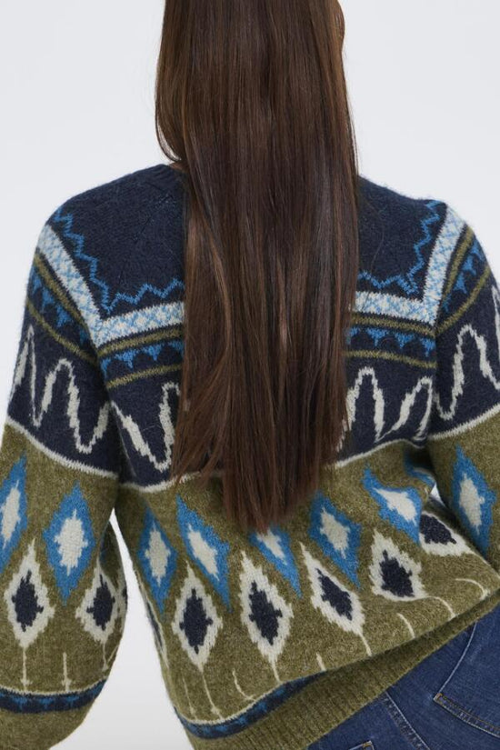 b.young Bynafta Jacquard Jumper Navy Blazer