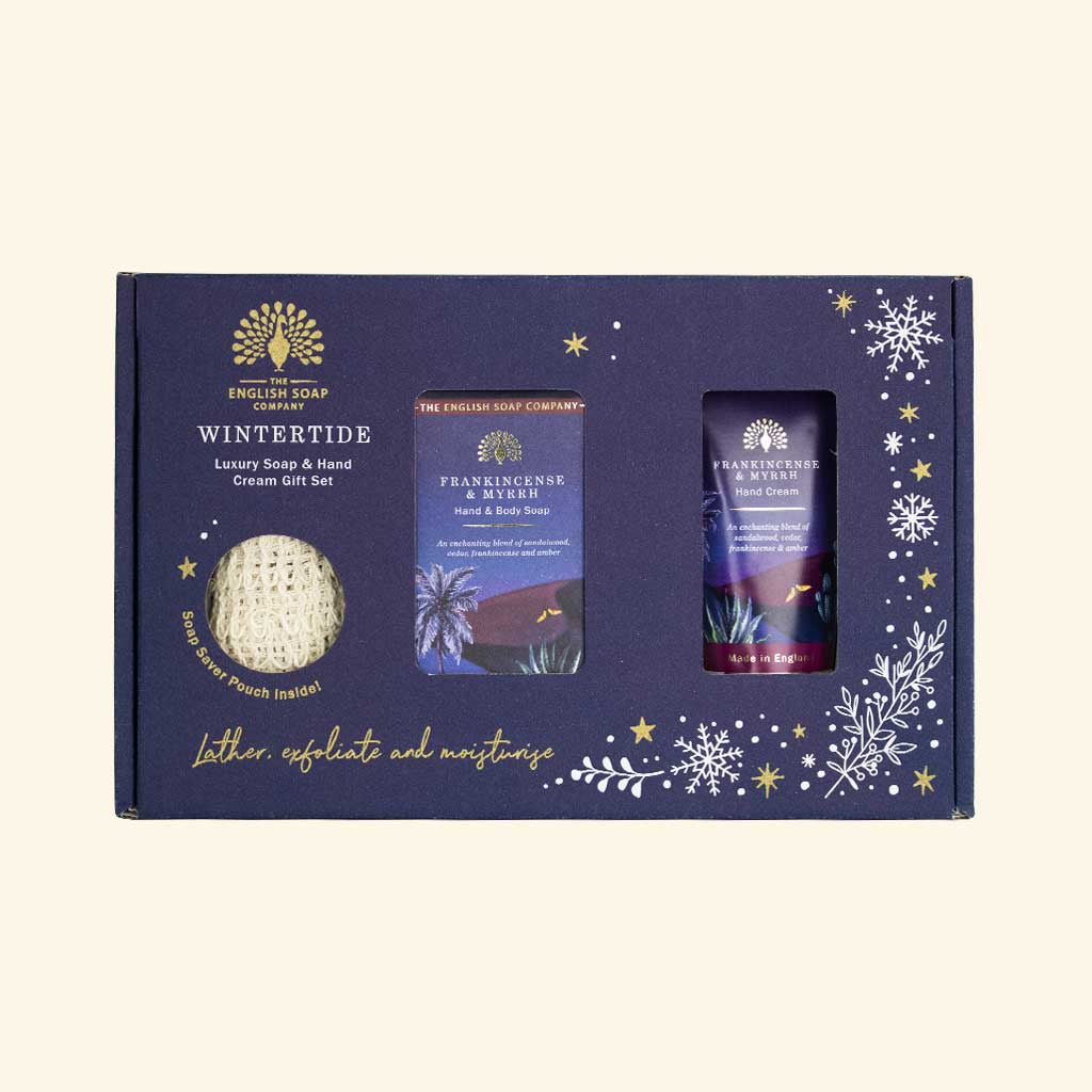 Wintertide Frankincense & Myrrh Soap & Hand Cream Gift Set - Precious Sparkle