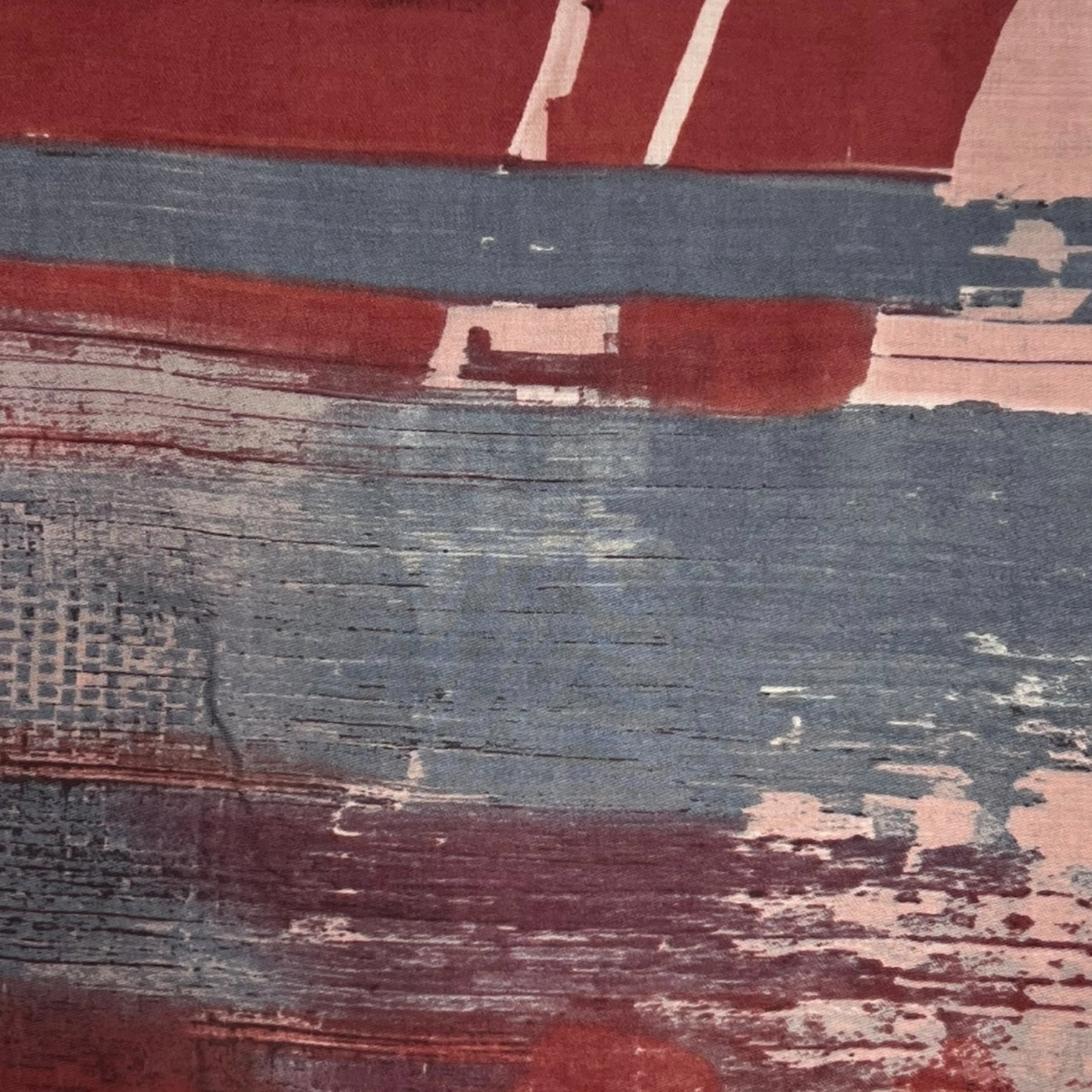 Abstract Painting Scarf Red
