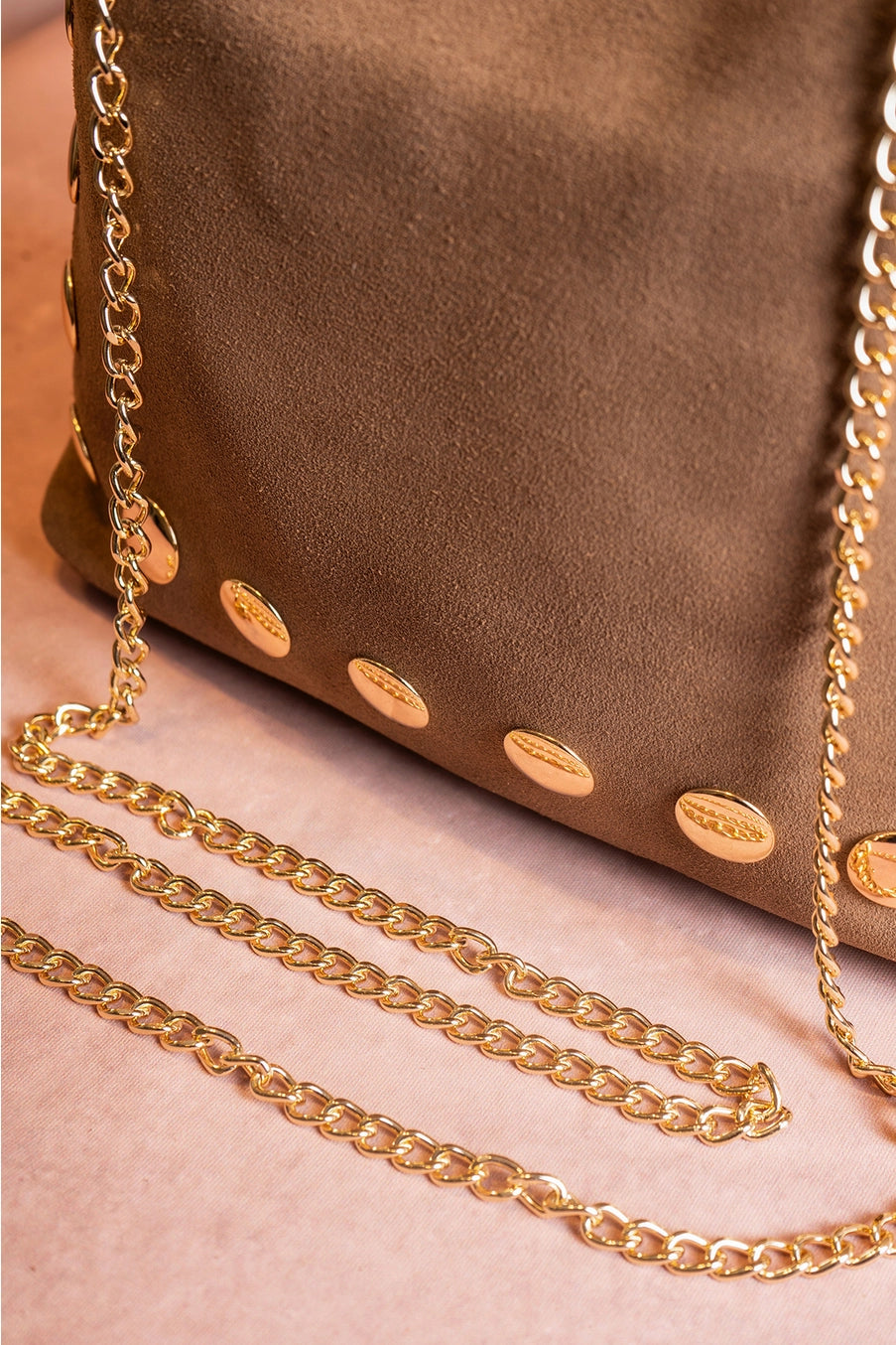 Cherry Paris Alexane Suede Bag Taupe