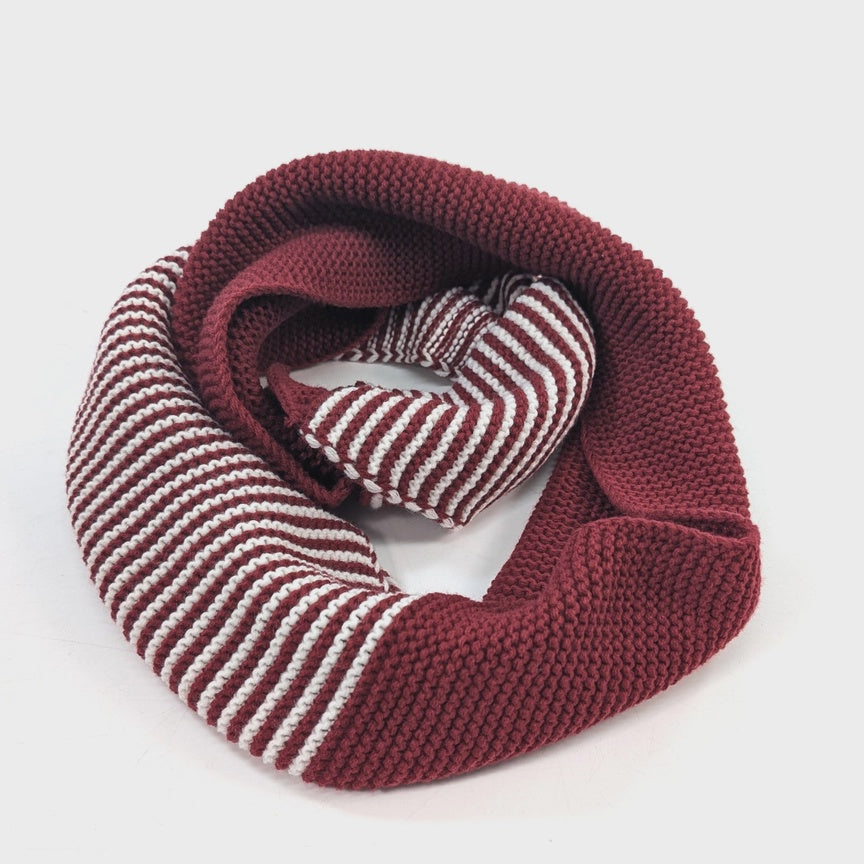 Pandji Half & Half Snood Dark Red - Precious Sparkle