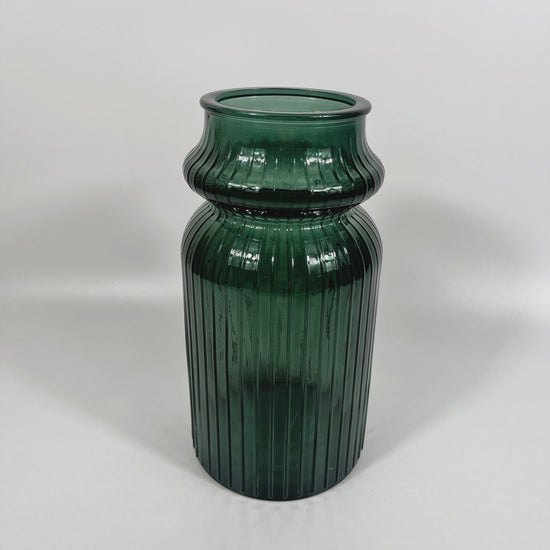 Recycled Glass Odessa Vase Juniper Green