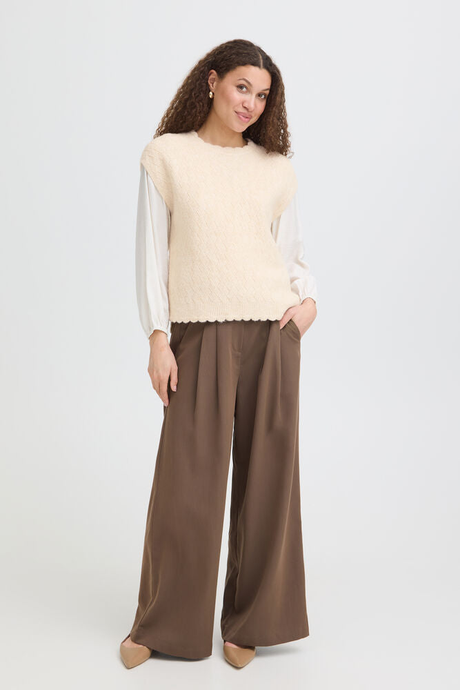 Fransa Frnetty Slipover Oatmeal Melange