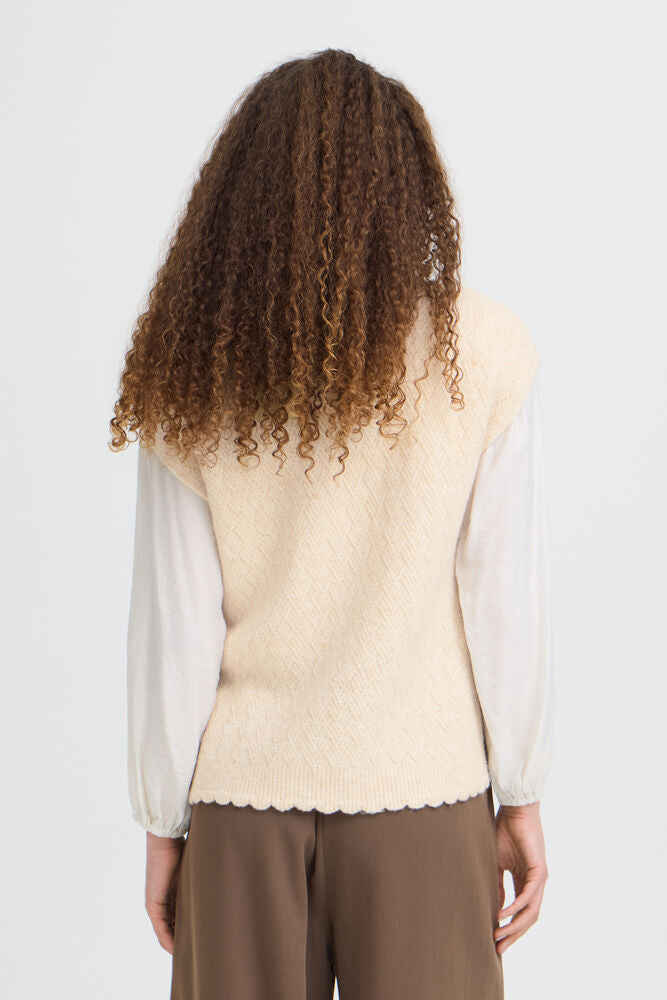 Fransa Frnetty Slipover Oatmeal Melange