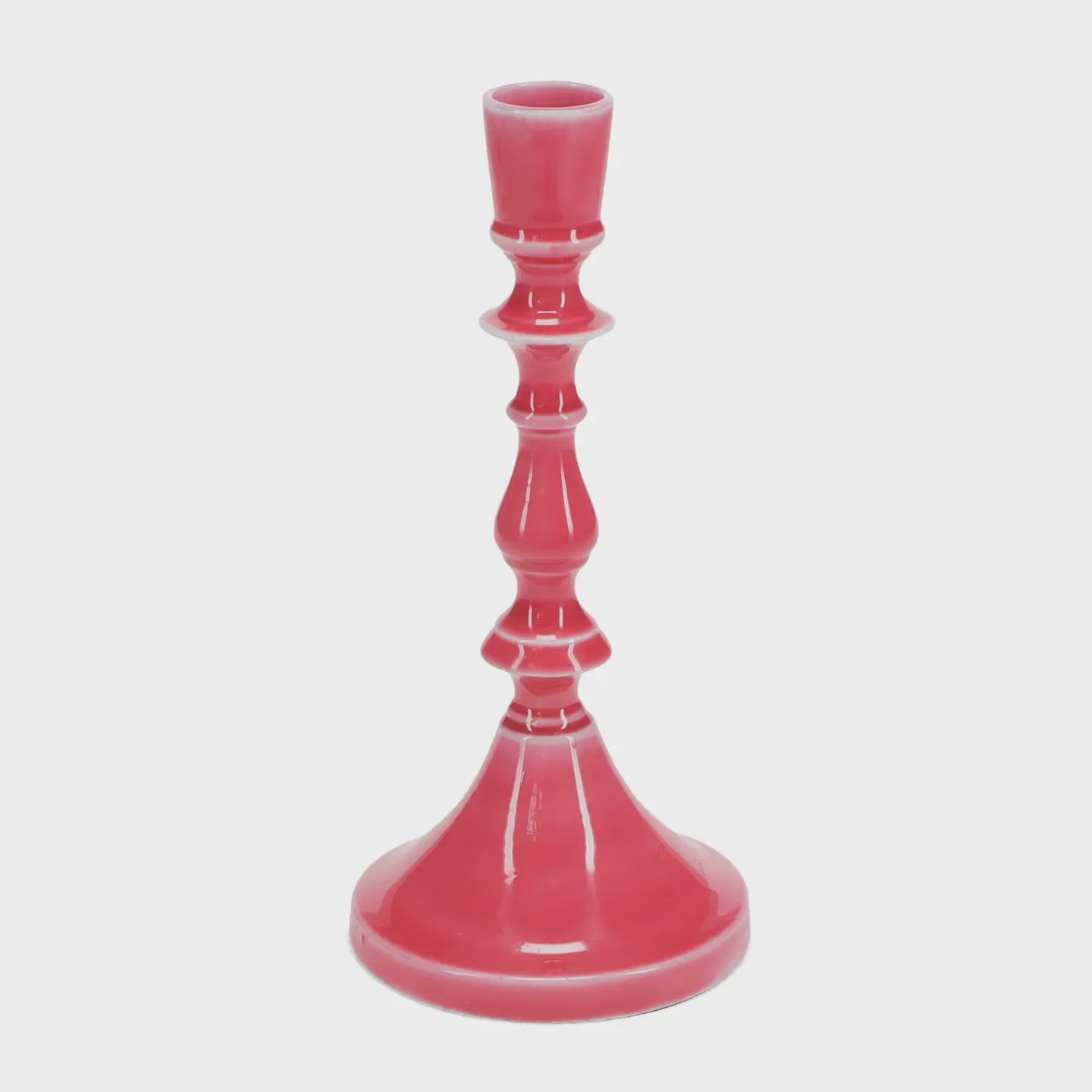Rex Enamel Candlestick Vibrant Pink 19cm - Precious Sparkle