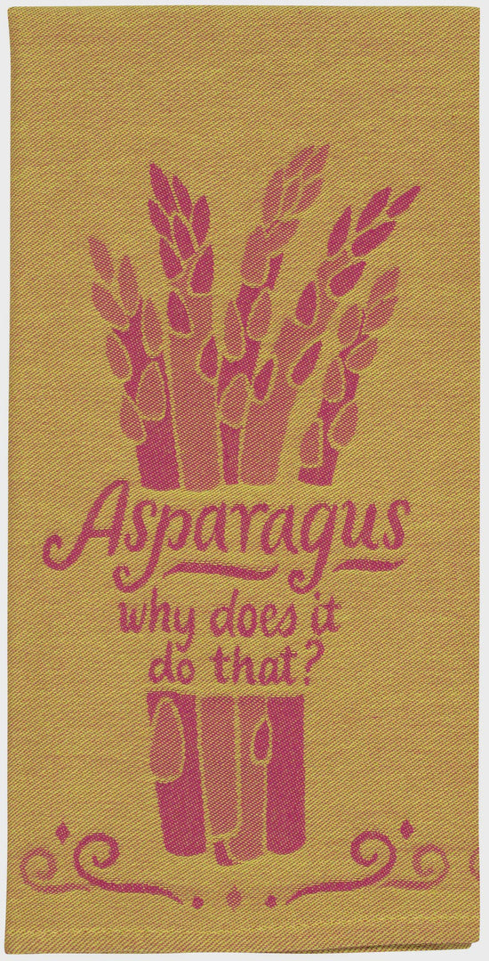 Blue Q Asparagus Why Does It Do That? Dish Towel - Precious Sparkle