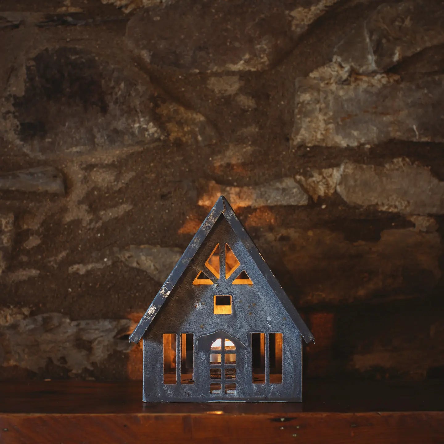 Tiled House Tea Light Holder - Precious Sparkle