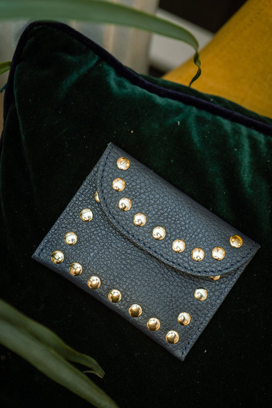 Cherry Paris Leina Leather Purse Navy