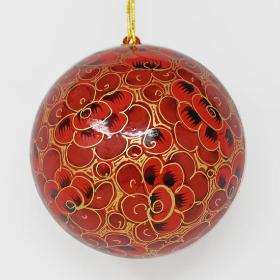 Fair Trade Red Bauble - Lilypad - Precious Sparkle